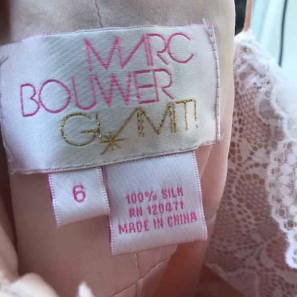 Vntg Marc Bauwer 100% Silk Ruffly Pink Mini Dress - Picture 4 of 4